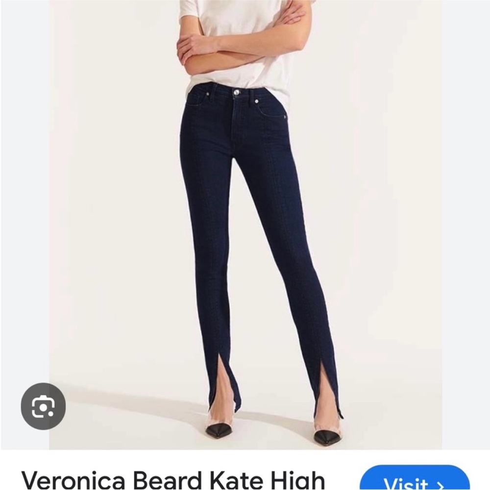 Veronica Beard Women's Jeans. Kate skinny high rise with slits. 27/4.